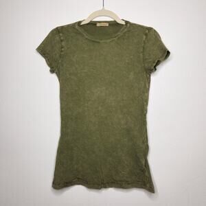 Vintage y2k Green Acid Tie Dye Baby Tee Shirt Boho Fairy Whimsy B Friends Medium